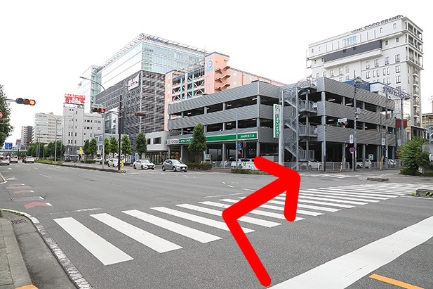 駐車場へのルート